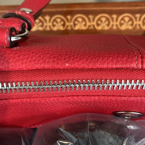 RARE RED COACH SATCHEL BAG large - Picture 9 of 13
